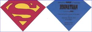 Superman Symbol Invitation front/back